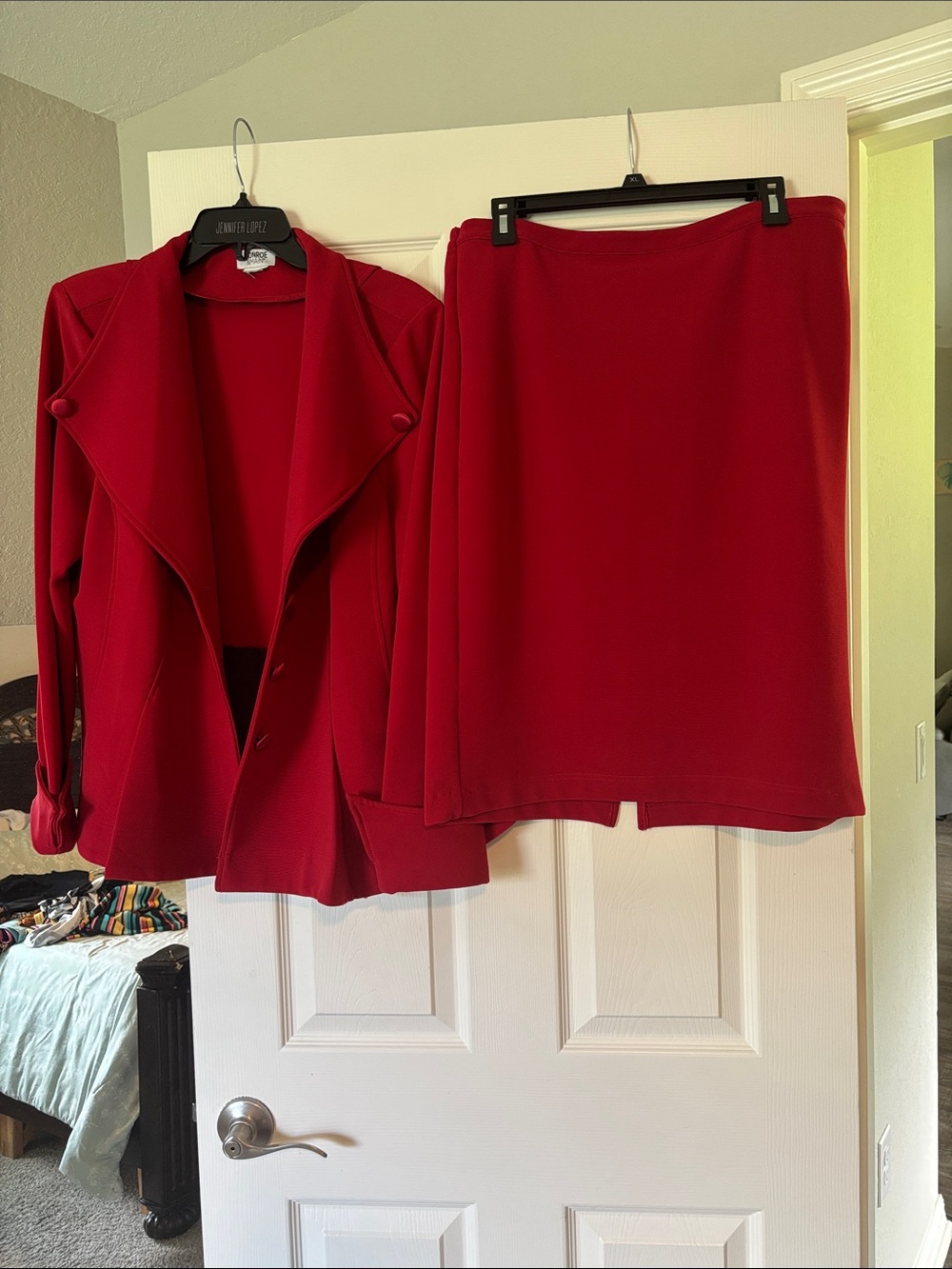 Monroe & Main Red Pencil Skirt